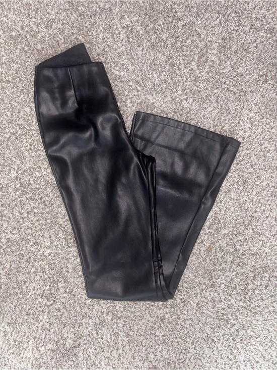 ASOS Pants - ASOS DESIGN Black Faux Leather Flare Pants Petite US 2 | Y2K Vegan Leather